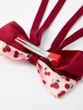Load image into Gallery viewer, Cherry Bow Ribbon 4.5 Inch Hairpin