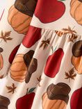 Load image into Gallery viewer, 2 Piece Thanksgiving Pumpkin Stripe Print Girls Dress Set