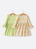 Load image into Gallery viewer, 2 Piece Fall Halloween Thanksgiving Girls Dress Set