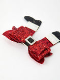 Load image into Gallery viewer, Christmas Red Sequined Zirconia Bow Hairpin