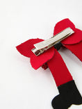 Load image into Gallery viewer, Christmas Red Sequined Zirconia Bow Hairpin