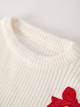 Load image into Gallery viewer, Mommy & Me Winter Girls Bow Sequins Pullover Sweater