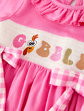 Load image into Gallery viewer, Fall Thanksgiving& Halloween "GOBBLE" Smock Embroidery Baby Girl Dress