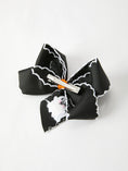 Load image into Gallery viewer, Halloween Ghost Embroidered Black Bow Hairpin