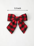 Load image into Gallery viewer, Winter Christmas Plaid Bow Hair Clip