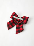 Load image into Gallery viewer, Winter Christmas Plaid Bow Hair Clip