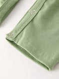 Load image into Gallery viewer, Fall Thanksgiving Chicken Smock Embroidered Green Boys Romper