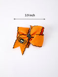 Load image into Gallery viewer, Halloween Spider Hair Bows: Orange Ribbon Design (2PCS)