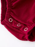 Load image into Gallery viewer, Christmas Embroidered Baby Girls Romper with Green Plaid Bow
