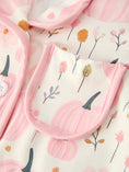 Load image into Gallery viewer, Thanksgiving Pink Pumpkin Floral Print Pajama Set
