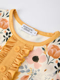 Load image into Gallery viewer, Fall Floral Print Girls Pajamas Set with Ruffle Details