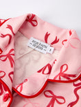 Load image into Gallery viewer, Bow Girls Pajama Set with Furry Trim