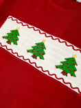 Load image into Gallery viewer, Christmas Smocking Embroidered Christmas Tree Plaid Boys Set