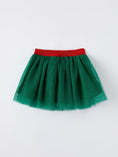 Load image into Gallery viewer, Christmas Candy Cane Sequin Applique Green Tulle Skirt