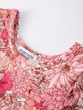 Load image into Gallery viewer, Fall Sweet Floral Pattern Dress with Pockets and Ruffle Hem for Girls