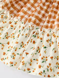 Load image into Gallery viewer, Autumn Patchwork Floral & Plaid Long Sleeve Girls Dress