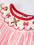 Load image into Gallery viewer, Baby Girls Baseball Embroidery Romper – Pink Stripe Casual Outfit