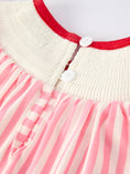 Load image into Gallery viewer, Baby Girls Baseball Embroidery Romper – Pink Stripe Casual Outfit