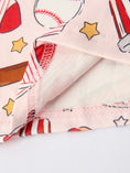 Load image into Gallery viewer, Girls Pajama Set with Red Bows Baseball Print