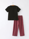 Load image into Gallery viewer, Valentine's Day Letter Print Top + Plaid Pants Boys Set
