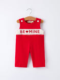 Load image into Gallery viewer, Valentine's Day "BE ❤ MINE" Embroidered Boy's Romper