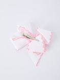Load image into Gallery viewer, Valentine's Day Heart Embroidered White Girls Bow Hairpin 4 Inch