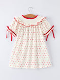 Load image into Gallery viewer, Valentine's Day Polka Dot Girls' Dress with Smocking Embroidery