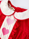 Load image into Gallery viewer, Red Ruffle Heart Embroidered Romper - Valentine Style