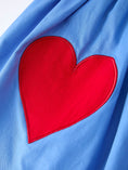 Load image into Gallery viewer, Valentine's Day Toddler Girl Heart Applique Blue Dress