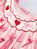 Load image into Gallery viewer, Girls' Valentine's Day Heart Bow Embroidered Baby Romper