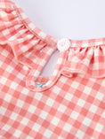 Load image into Gallery viewer, Baseball Embroidery Smocked Ruffle Plaid Girl Dress