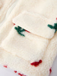 Load image into Gallery viewer, Cherry Plush Jacket for Girls – Zip-Up Winter Coat
