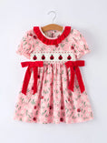 Load image into Gallery viewer, Spring Ladybug Smocked Embroidered Girls Dress