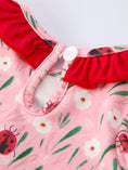 Load image into Gallery viewer, Spring Ladybug Smocked Embroidered Baby Girls Romper