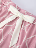 Load image into Gallery viewer, Mommy & me Autumn Check Bow Girls Lapel Pajamas