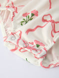 Load image into Gallery viewer, PREORDER Spring Floral Smocking Embroidery Bow Baby Girls Romper