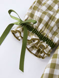 Load image into Gallery viewer, Green Plaid Fish Embroidered Baby Girls Smocked Dress