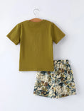 Load image into Gallery viewer, Duck Embroidery Boys Set Green Tee and Camo Shorts