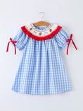 Load image into Gallery viewer, Girls Summer Strawberry Bow Embroidered Smocked Dress