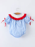 Load image into Gallery viewer, Baby Girls Summer Strawberry Bow Embroidered Smocked Romper