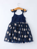 Load image into Gallery viewer, Baseball Theme Sleeveless Bow Strap Girls Dress