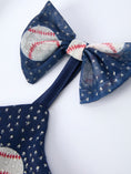 Load image into Gallery viewer, Baseball Theme Sleeveless Bow Strap Girls Dress