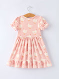 Load image into Gallery viewer, Farm Spring Chicken Print Girls Ruffle Dress