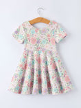 Load image into Gallery viewer, Spring Pastel Floral Girls Casual Dress