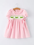 Load image into Gallery viewer, PREORDER Girls Summer Crocodile Embroidered Smocked Dress