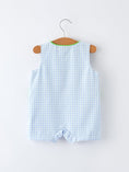 Load image into Gallery viewer, PREORDER Baby Boys Summer Crocodile Embroidered Smocked Romper