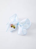 Load image into Gallery viewer, Back-to-school Truck Applique Girls Hairpin 4 Inches/6.25 inches