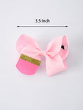 Load image into Gallery viewer, Back-to-school Pencil Bow Girls Hair Clips 3.5 inches