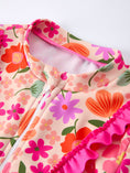 Load image into Gallery viewer, Summer Floral Ruffle Long Sleeve Girl Swimwear Set