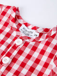 Load image into Gallery viewer, Summer Plaid Smocked Ruffle Boys Romper Sibling Outfits